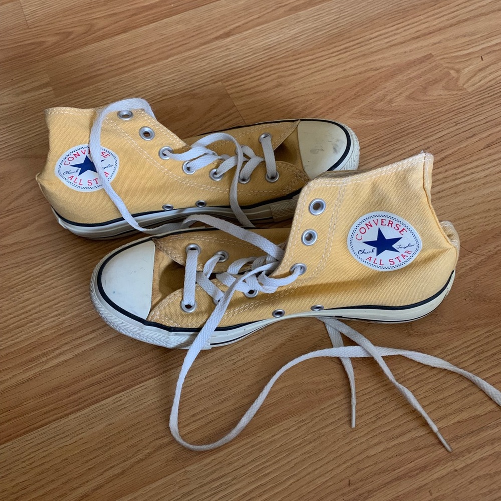 Vintage Yellow Converse All Star tennis shoes